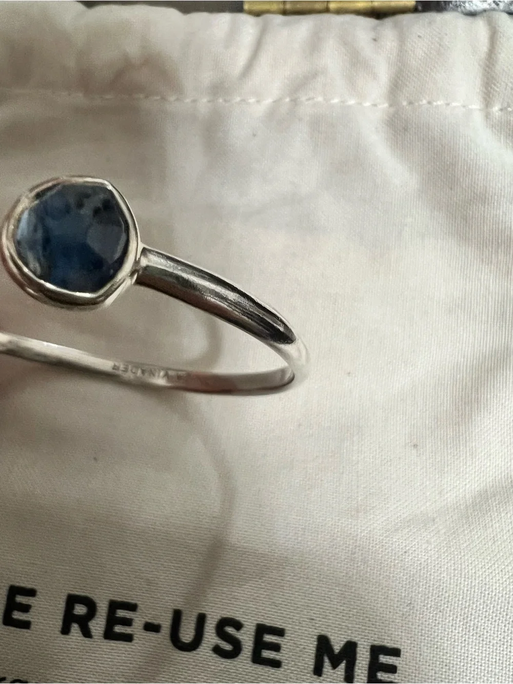 MONICA VINADER Siren Thin Cuff Sterling Silver & Kyanite